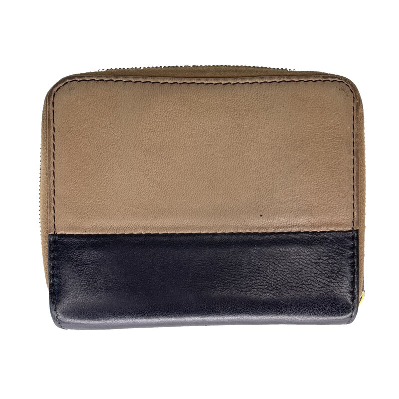 CELINE VINTAGE ZIP AROUND BEIGE LEATHER COMPACT WALLET CELINE VINTAGE ZIP AROUND BEIGE LEATHER COMPACT WALLET