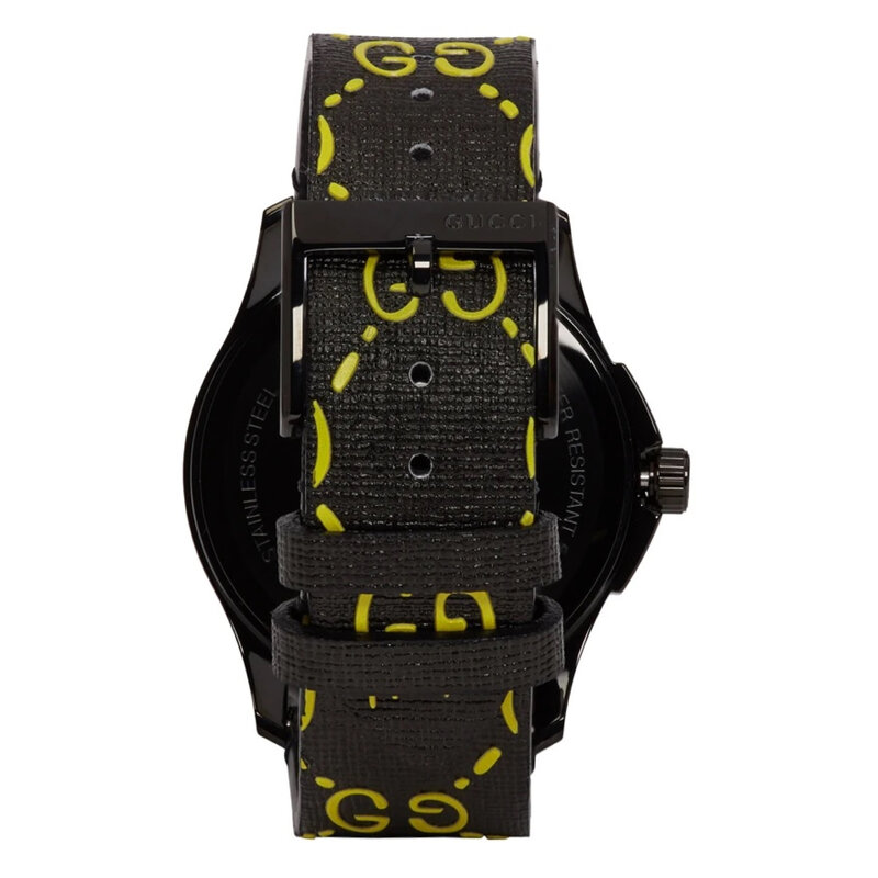 GUCCI BLACK & YELLOW G-TIMELESS “GUCCI GHOST” WATCH