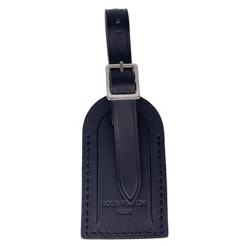 LOUIS VUITTON LOUIS VUITTON SMALL LUGGAGE TAG BLACK CALFSKIN