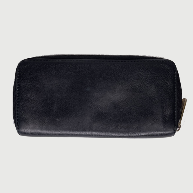 ID PLAQUE BLACK LEATHER WALLET