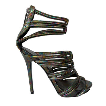 ALEXANDER MCQUEEN PELLE OIL SLICK DK POLAR NIGHTS IRIDESCENT (37 EU)