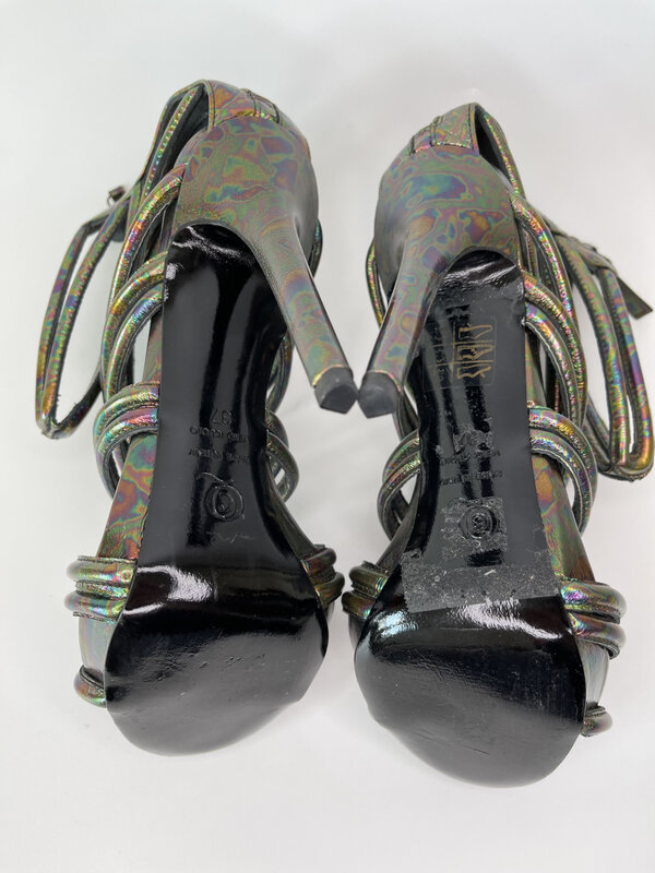 ALEXANDER MCQUEEN PELLE OIL SLICK DK POLAR NIGHTS IRIDESCENT (37 EU)