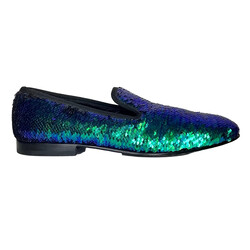 DOUCAL'S DOUCAL'S SEQUIN TURQUOUISE DEGRADE SLIP ON (42 EU)