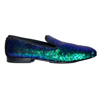 DOUCAL'S DOUCAL'S SEQUIN TURQUOUISE DEGRADE SLIP ON (42 EU)