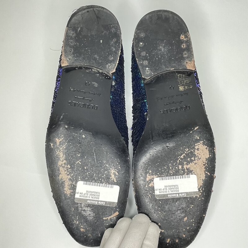 DOUCAL'S DOUCAL'S SEQUIN TURQUOUISE DEGRADE SLIP ON (42 EU)