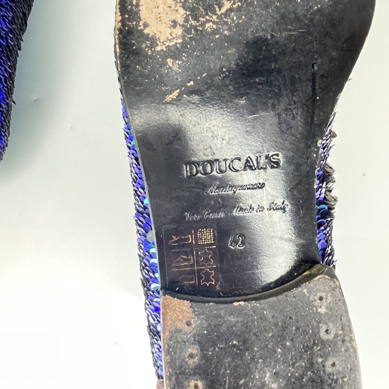 DOUCAL'S DOUCAL'S SEQUIN TURQUOUISE DEGRADE SLIP ON (42 EU)