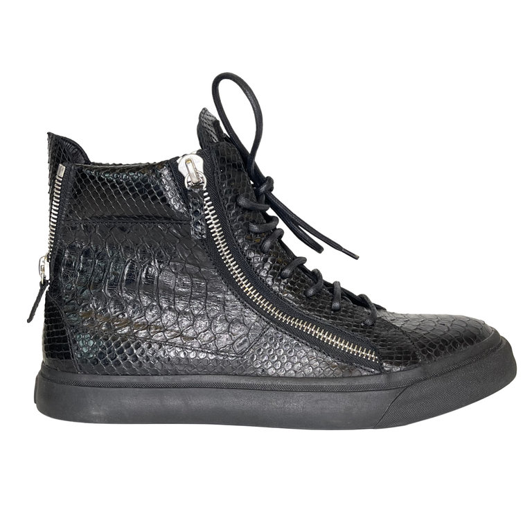 GIUSEPPE ZANOTTI BLACK CROC LONDON HIGH 