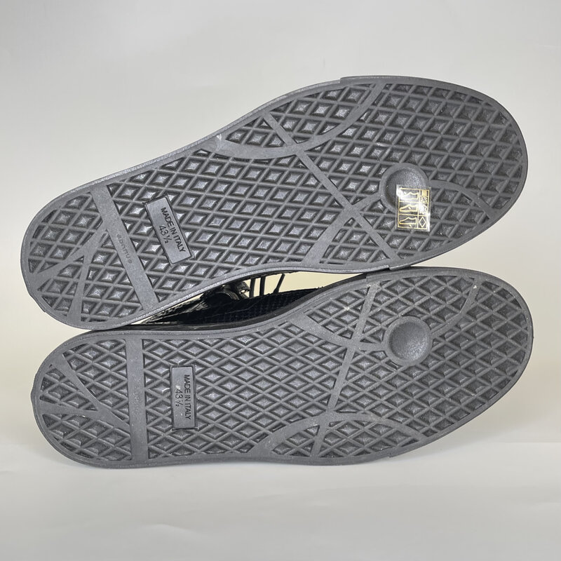 GIUSEPPE ZANOTTI GIUSEPPE ZANOTTI BLACK CROC LONDON HIGH TOP AUTOGRAPHED SNEAKERS (43.5 EU)