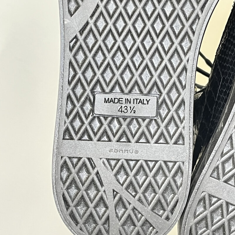 GIUSEPPE ZANOTTI GIUSEPPE ZANOTTI BLACK CROC LONDON HIGH TOP AUTOGRAPHED SNEAKERS (43.5 EU)