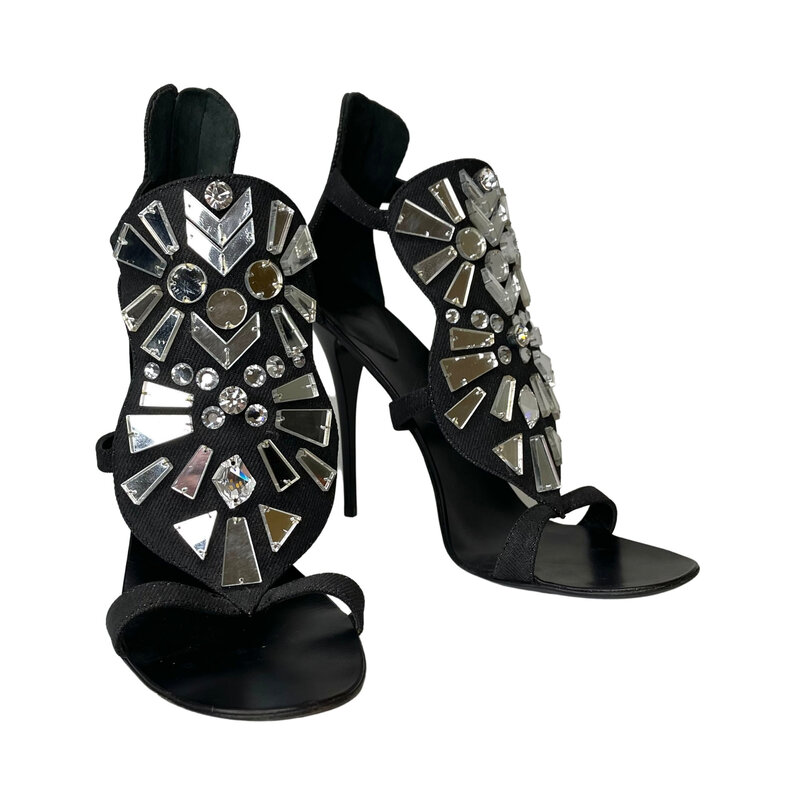 GIUSEPPE ZANOTTI GIUSEPPE ZANOTTI LIMITED EDITION SINGED MIRRORED HEELS (41 EU)