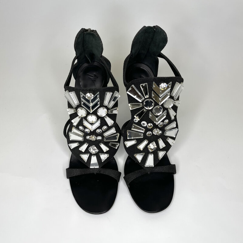 GIUSEPPE ZANOTTI GIUSEPPE ZANOTTI LIMITED EDITION SINGED MIRRORED HEELS (41 EU)