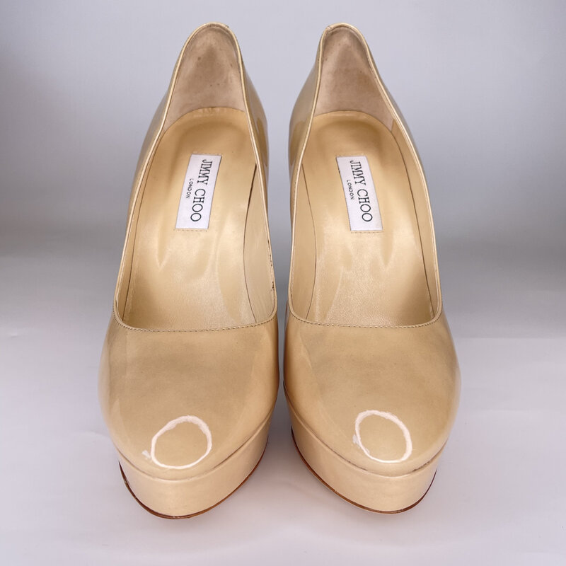 JIMMY CHOO JIMMY CHOO ALEX PLATFORM NUDE 130 PUMP (42 EU)