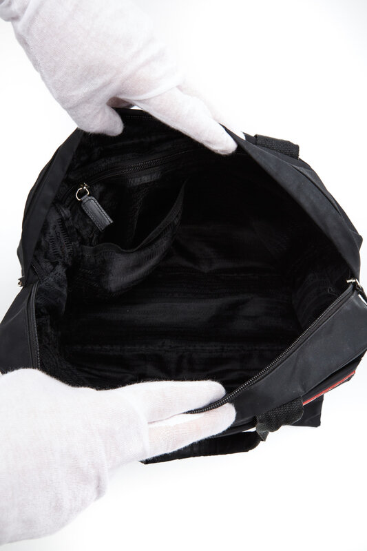 PRADA PRADA VINTAGE BLACK NYLONE BAULETTO