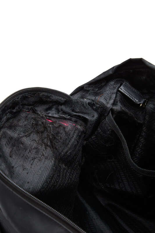 PRADA PRADA VINTAGE BLACK NYLONE BAULETTO
