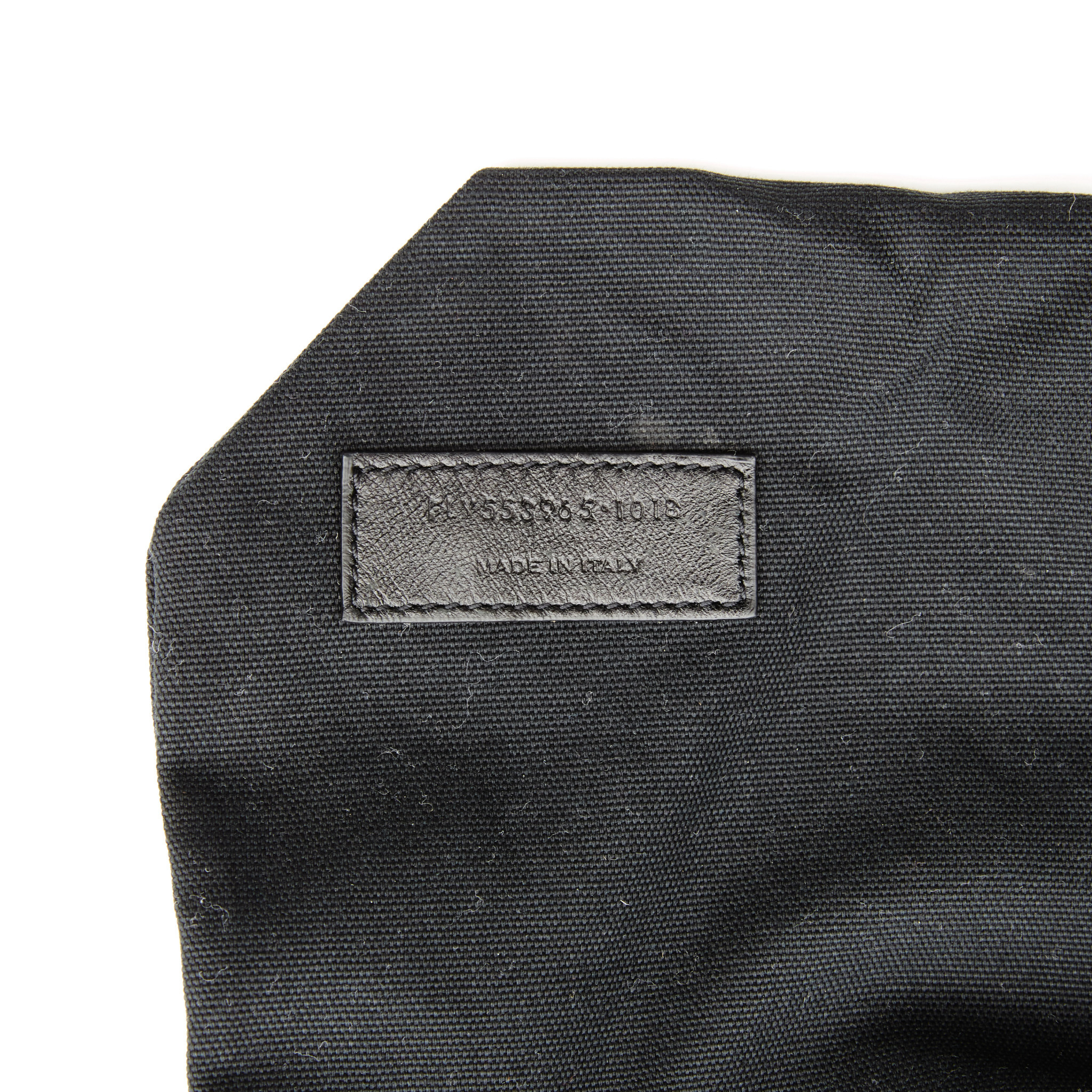 SAINT LAURENT Leather Classic Duffle 12 Bag Black 40912