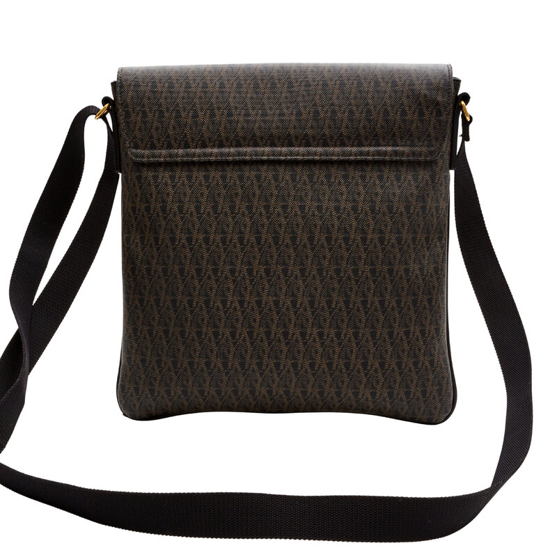 SAINT LAURENT SAINT LAURENT MONOGRAME YSL TOILE FLAT CROSSBODY MESSENGER BAG (120436)