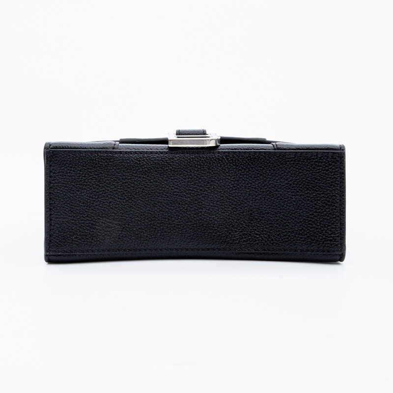 BALENCIAGA BALENCIAGA BLACK GRAINED CALFSKIN LEATHER XS HOURGLASS BAG