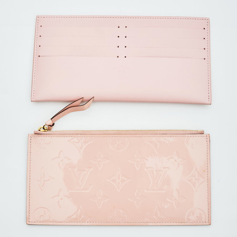 LOUIS VUITTON PINK POCHETTE FELICIE VERNIS CROSSBODY BAG ROSE BALLERINE