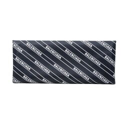 BALENCIAGA BALENCIAGA ALL OVER LOGO HARD FOLDED POCHETTE CLUTCH