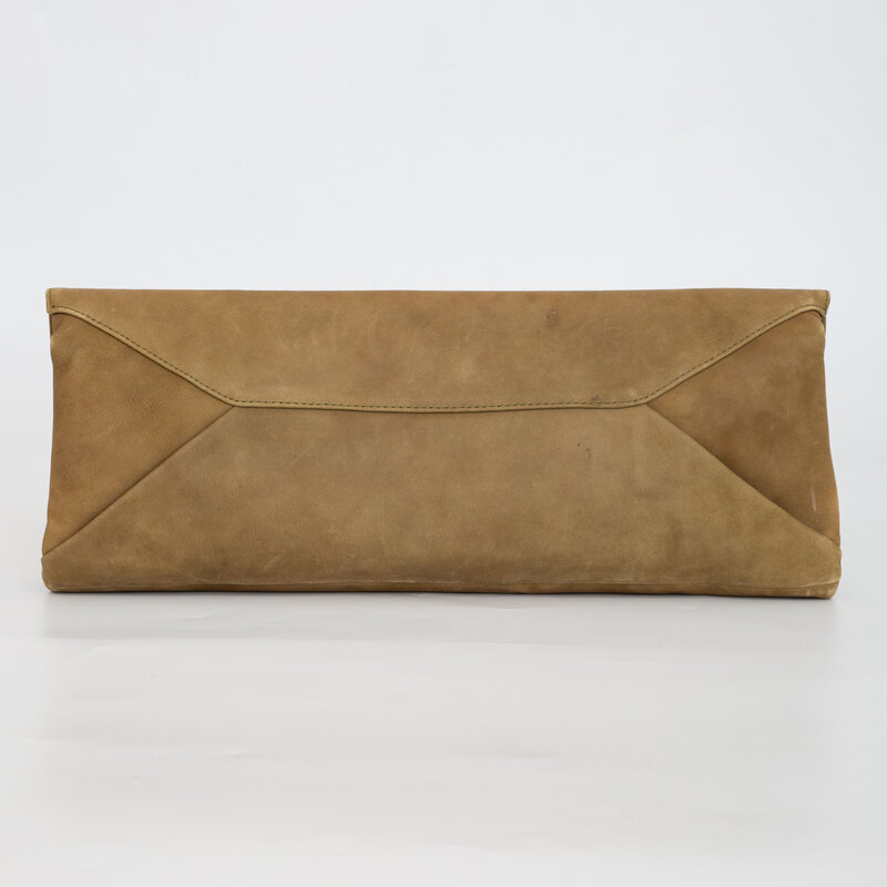 DIESEL BLACK LABLE OVERSIZED DARK OLIVE SUEDE CLUTCH