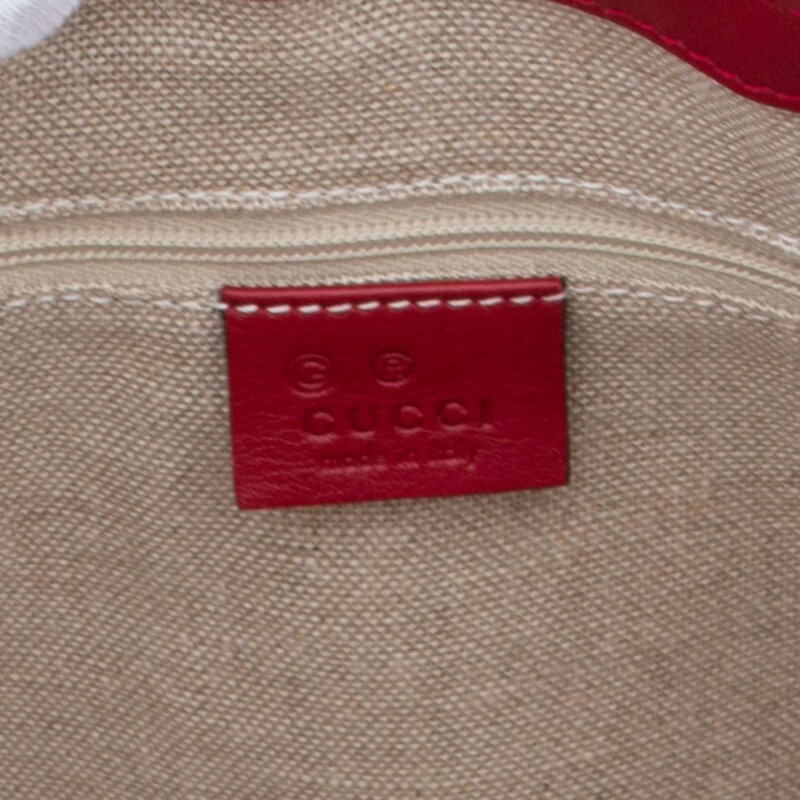 GUCCI GUCCI MICROGUCCISSIMA MARGAUX SATCHEL TOTE BAG RED