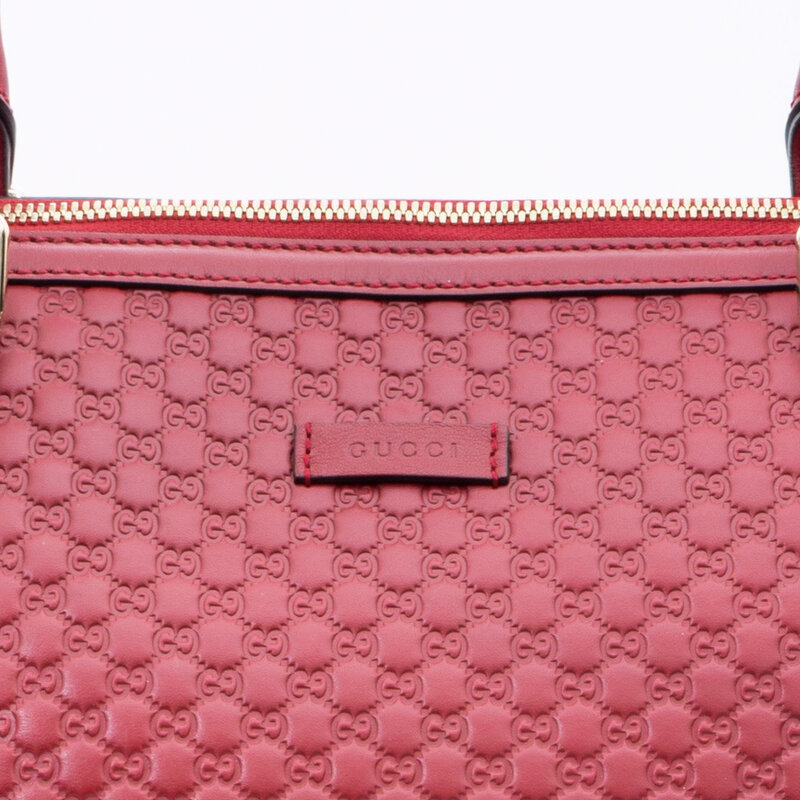 GUCCI GUCCI MICROGUCCISSIMA MARGAUX SATCHEL TOTE BAG RED