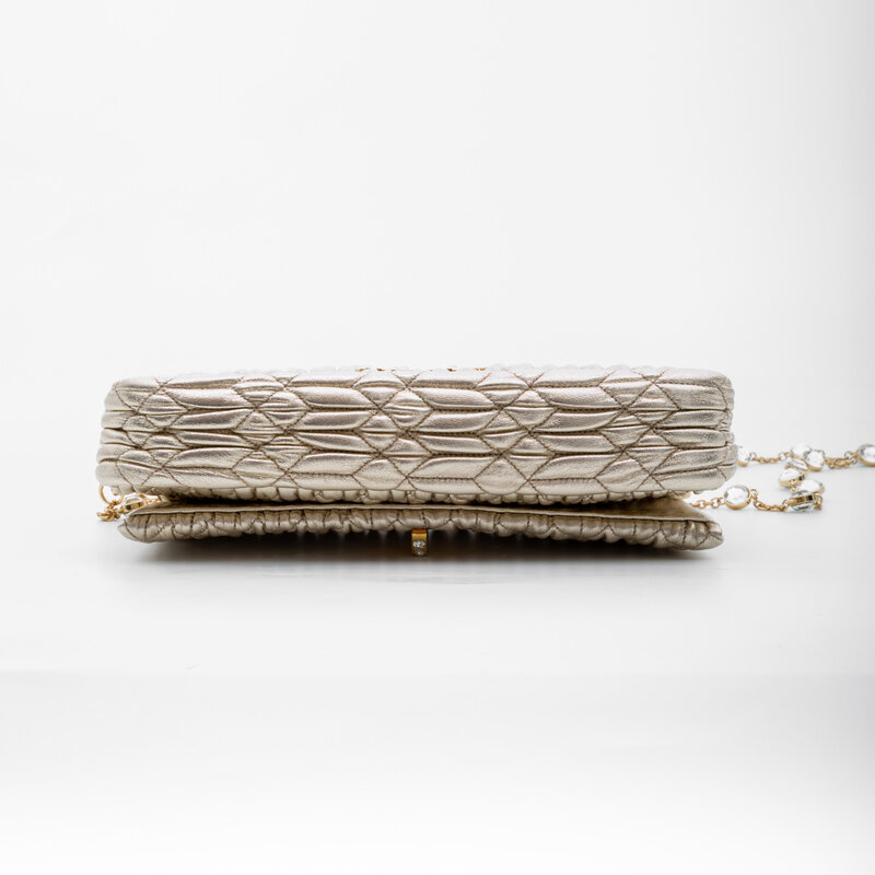 MIU MIU MIU MIU CLOQUET NAPPA LEATHER SHOULDER EVENING BAG