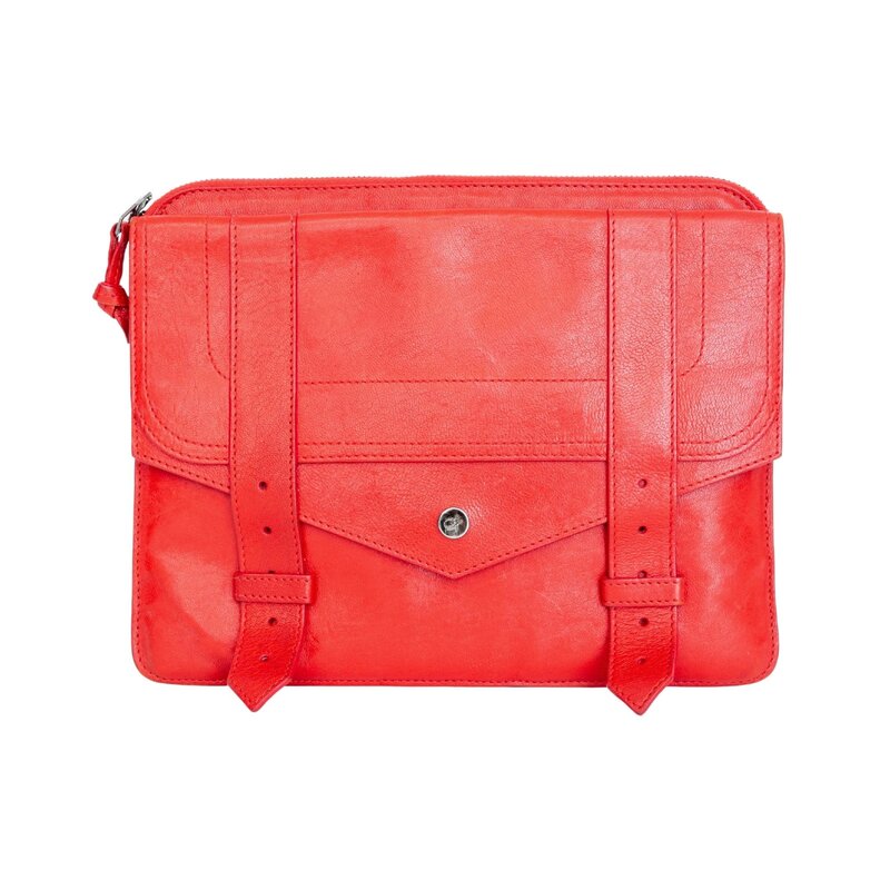 RED LEATHER IPAD CASE