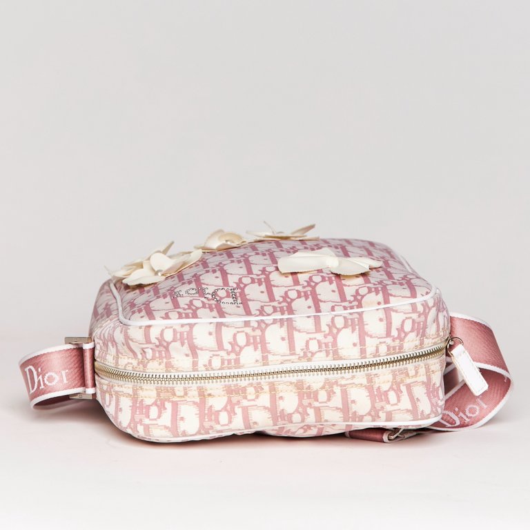 Dior Vintage - Oblique Canvas Shoulder Bag - Pink - Leather