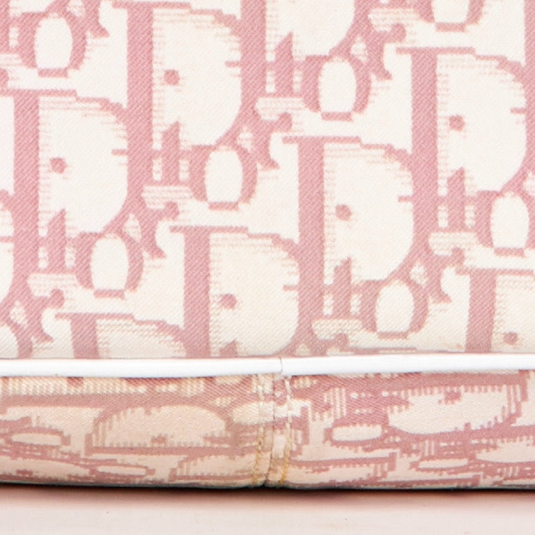 Dior Monogram Trotter Cherries Ivory X Pink Canvas Satchel 