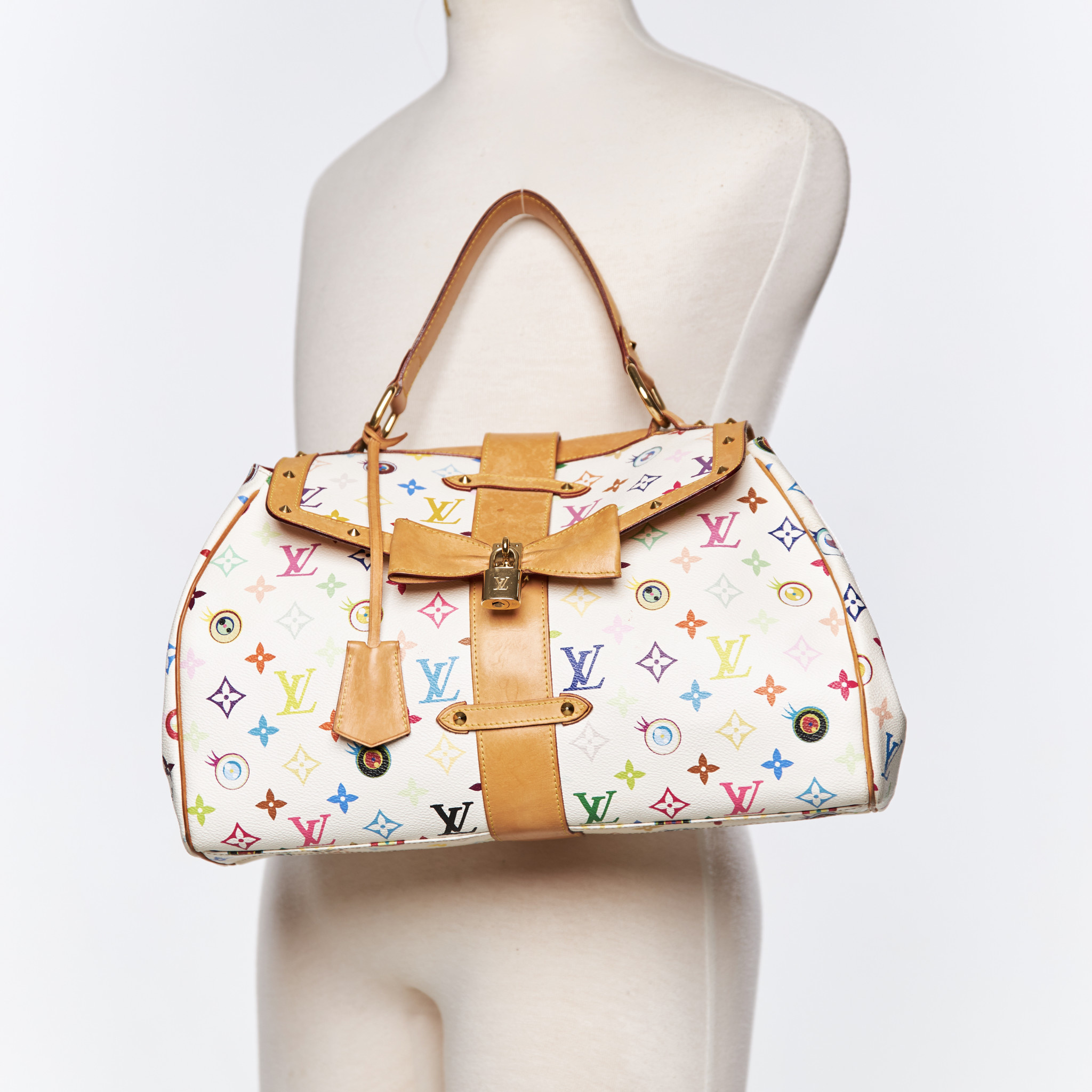 Louis Vuitton Monogram Multicolor Sac Retro GM Blanc Eye Love You