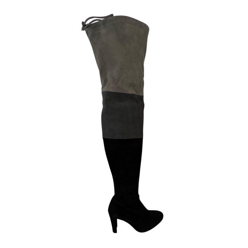 STUART WEITZMAN STUART WEITZMAN SUEDE BLACK TROKIA OVER THE KNEE BOOTS (7 US)