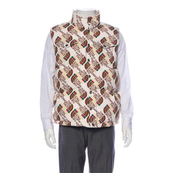 THE NORTH FACE X GUCCI THE NORTH FACE X GUCCI 2021 LOGO PRINTED PFFER VEST (MEDIUM)