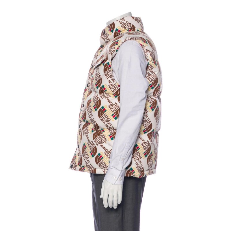 THE NORTH FACE X GUCCI THE NORTH FACE X GUCCI 2021 LOGO PRINTED PFFER VEST (MEDIUM)