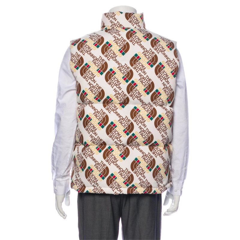 THE NORTH FACE X GUCCI 2021 LOGO PRINTED PFFER VEST (MEDIUM)