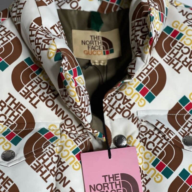 THE NORTH FACE X GUCCI THE NORTH FACE X GUCCI 2021 LOGO PRINTED PFFER VEST (MEDIUM)