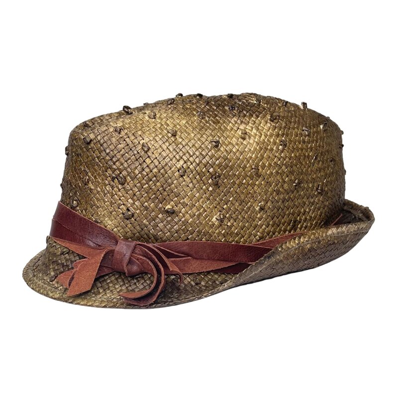 BRUNELLO CUCINELLI VINTAGE WICKER BUCKET HAT (MEDIUM)