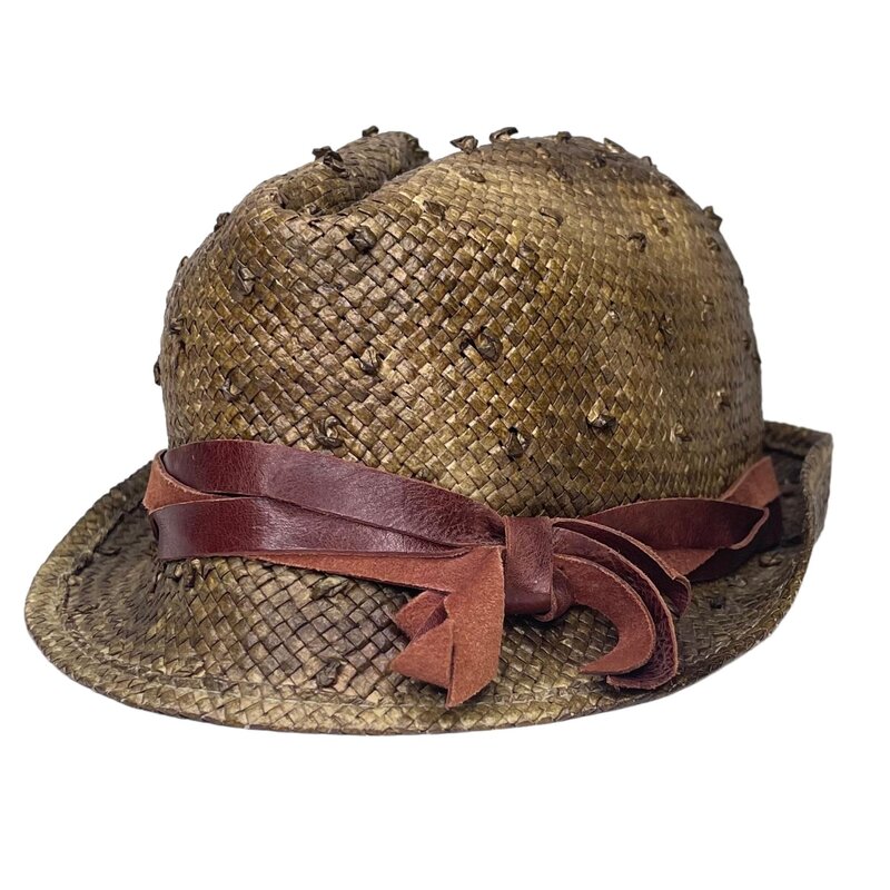 BRUNELLO CUCINELLI BRUNELLO CUCINELLI VINTAGE WICKER BUCKET HAT (MEDIUM)