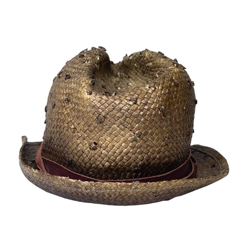 BRUNELLO CUCINELLI BRUNELLO CUCINELLI VINTAGE WICKER BUCKET HAT (MEDIUM)
