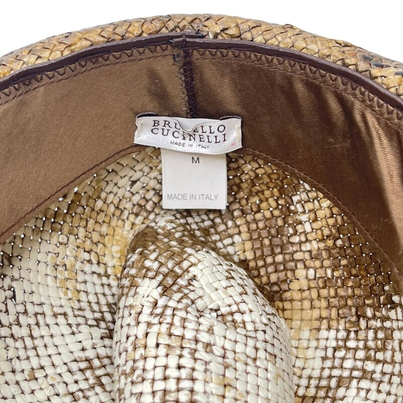 BRUNELLO CUCINELLI BRUNELLO CUCINELLI VINTAGE WICKER BUCKET HAT (MEDIUM)