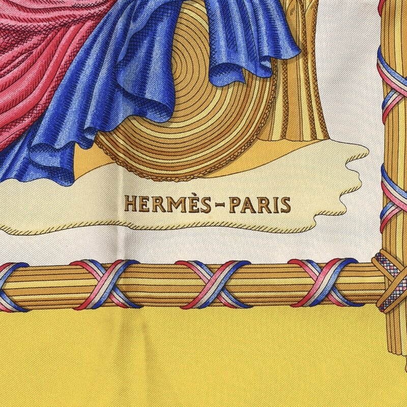 HERMÈS HERMÈS 1789 LIBERTE EGALITE FRATERNITE SILK SCARF NECKERCHIEF