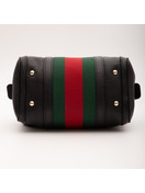 GUCCI CALFSKIN BLACK WEB SMALL BOSTON (269876) - CRTBLNCHSHP