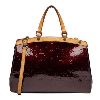 LOUIS VUITTON LOUIS VUITTON VERNIS AMARANTE MONOGRAM BREA MM TOTE BAG