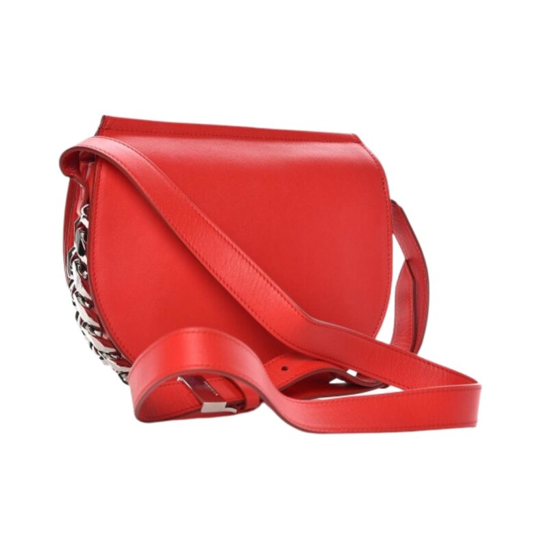 CALFSKIN MINI INFINITY SADDLE BAG MEDIUM RED