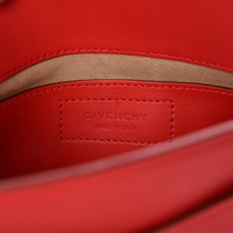 GIVENCHY GIVENCHY CALFSKIN MINI INFINITY SADDLE BAG MEDIUM RED