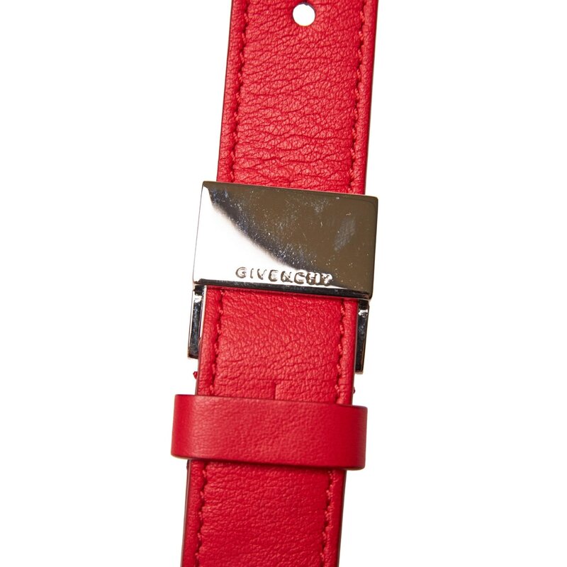 GIVENCHY GIVENCHY CALFSKIN MINI INFINITY SADDLE BAG MEDIUM RED