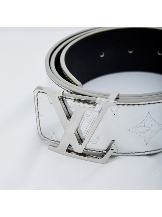 Louis Vuitton LV Initiales 40MM Reversible Belt Black in Monogram Coated  Canvas/Taiga Cowhide Leather with Black/Silver-tone - US