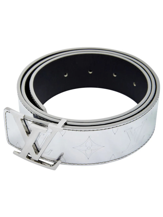 Download HD Louis Vuitton X Supreme Initiales Belt 40 Mm Monogram - Silver  Louis Vuitton Belt Transparent PNG Image 