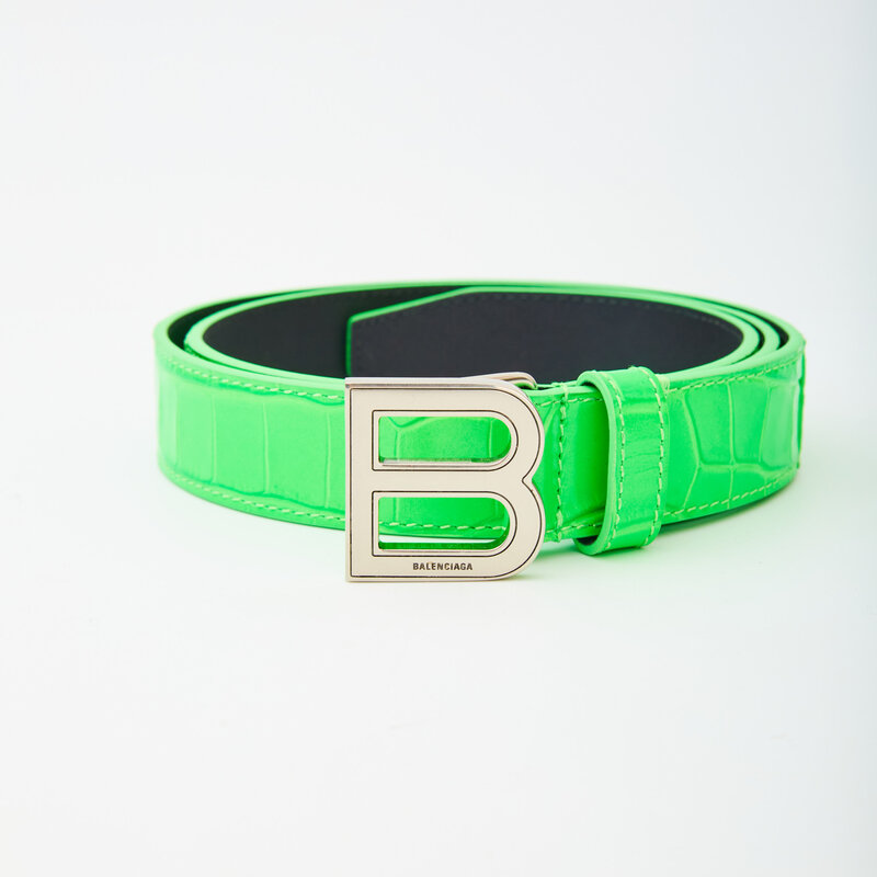 LV Initials 40MM Reversible Belt - Luxury Other Green