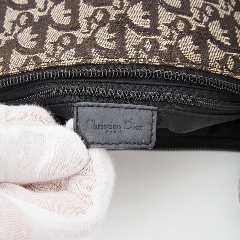 CHRISTIAN DIOR DIOR VINTAGE TROTTER SHOULDER MESSENGER BAG NAVY (2003)